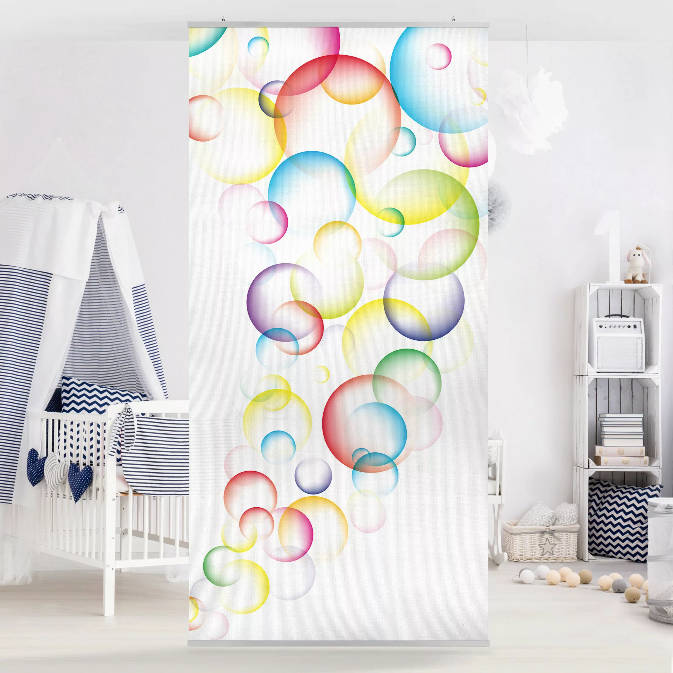Raumteiler Kinderzimmer Rainbow Bubbles günstig online kaufen
