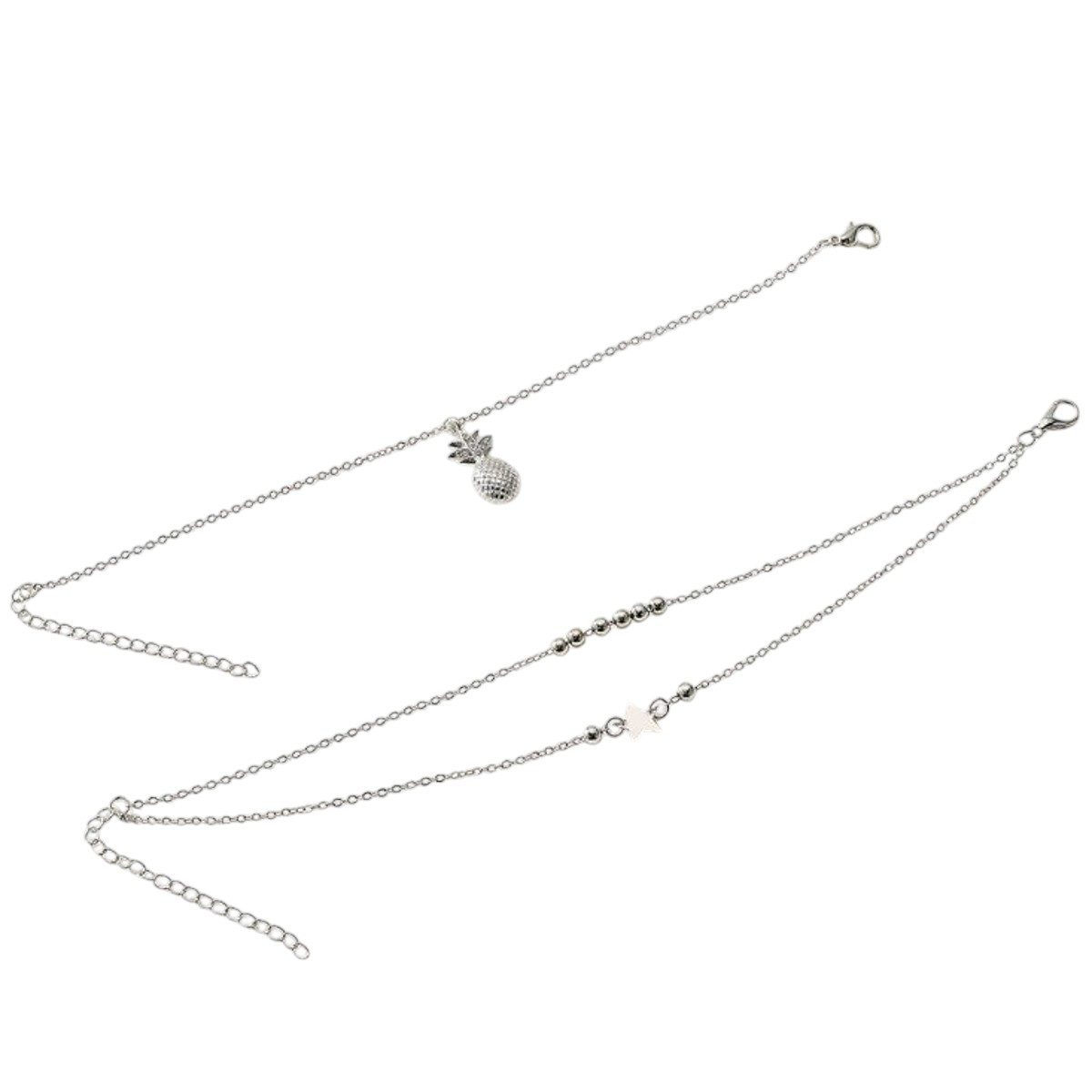 KARMA Fußkette mit Anhänger Fußkettchen Ananas günstig online kaufen