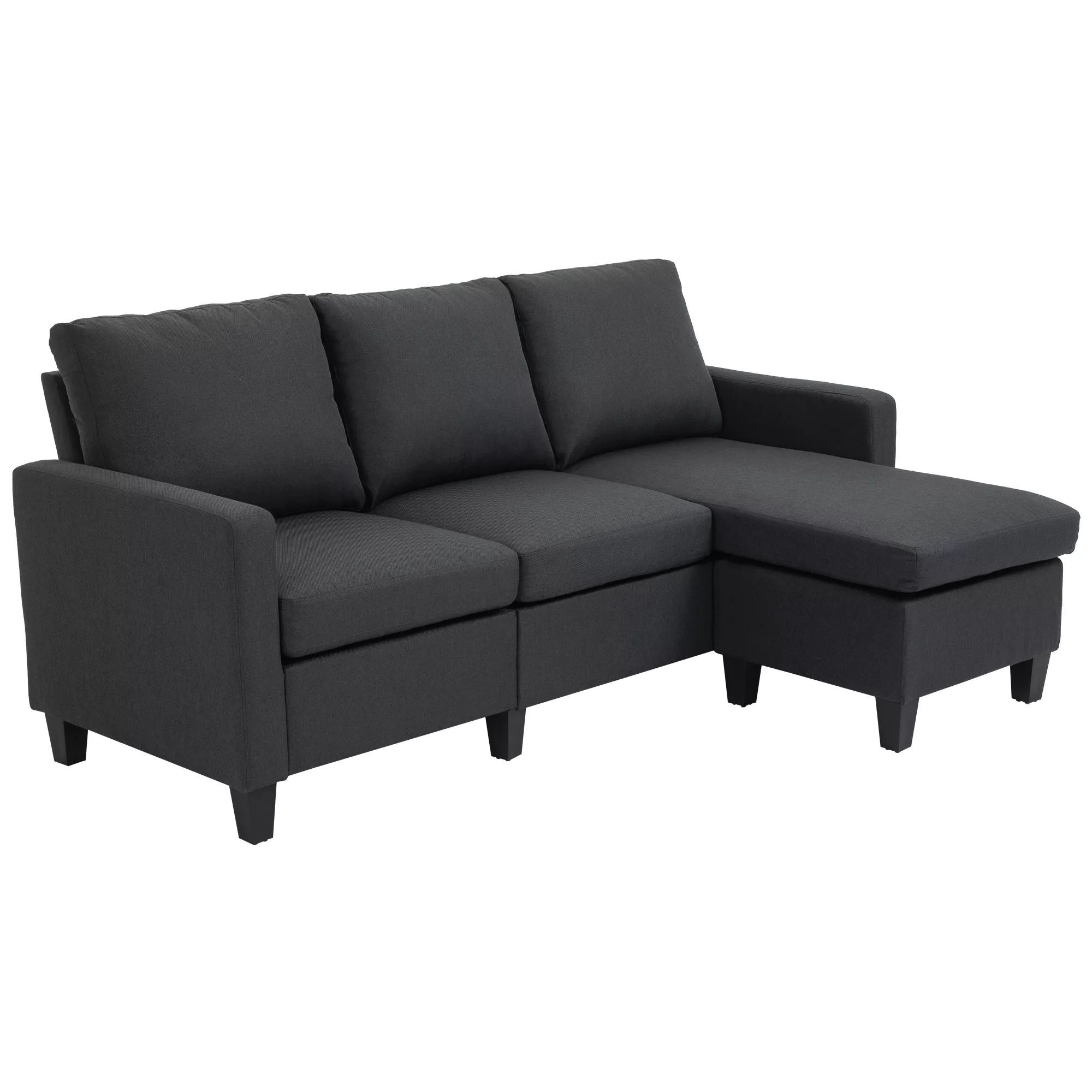 HOMCOM Ecksofa Stoffsofa L-Form mit wendbarer Chaiselongue, Couchgarnitur L günstig online kaufen