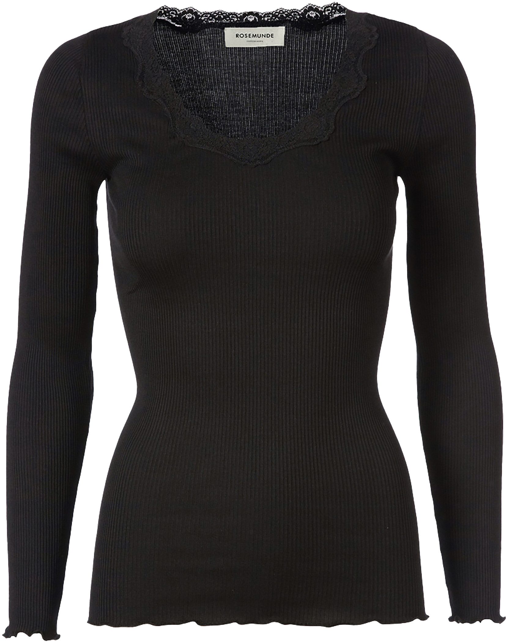 rosemunde Langarmshirt Babette Silk Blouse Rundhalsausschnitt günstig online kaufen