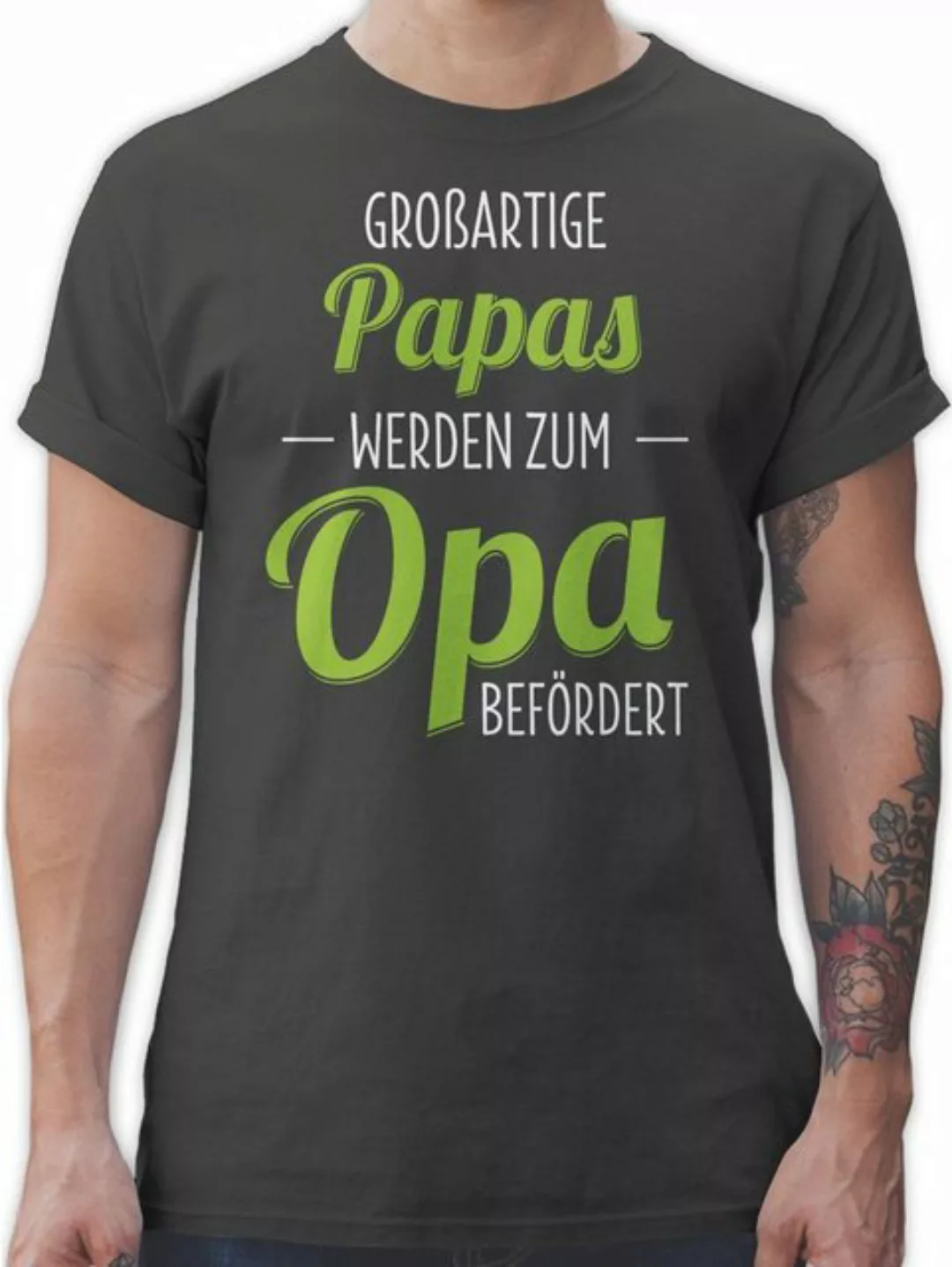 Shirtracer T-Shirt Großartige Papas werden zum Opa befördert Opa Geschenke günstig online kaufen