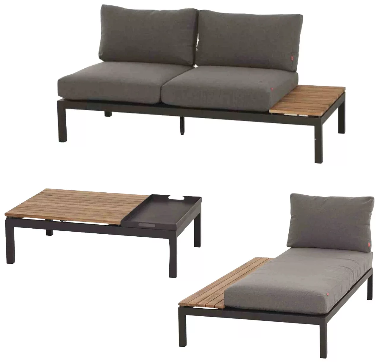 Siena Garden Gartenlounge-Set "Alvida", (3 tlg.) günstig online kaufen