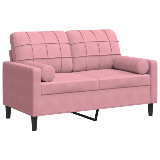 vidaXL Sofa, 2-Sitzer-Sofa mit Zierkissen Rosa 120 cm Samt günstig online kaufen