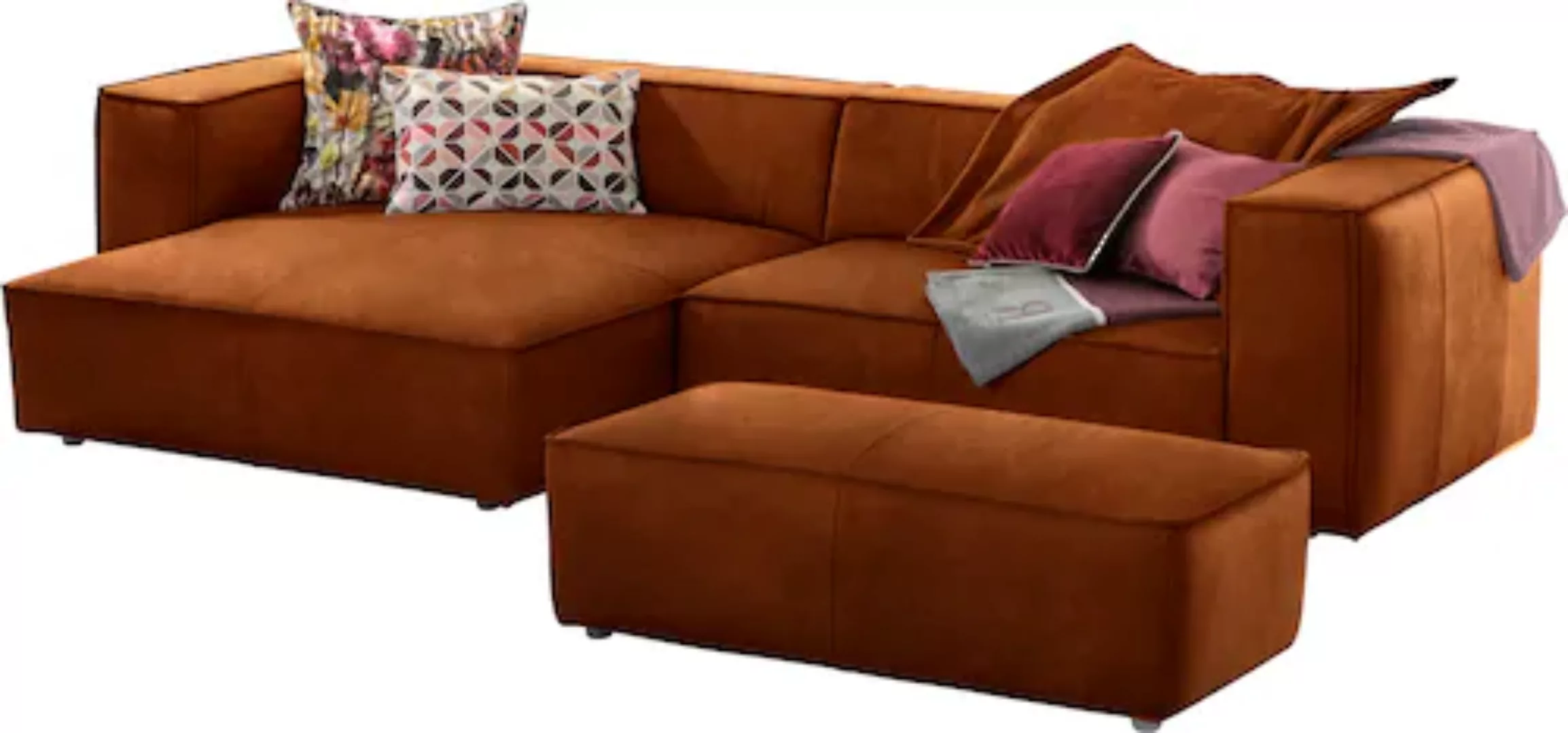 W.SCHILLIG Ecksofa "around-the-block", mit eleganter Biese, mit Federkern günstig online kaufen