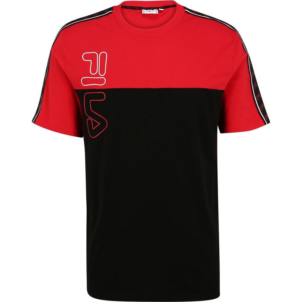 Fila Ojas Kurzarm Rundhalsausschnitt T-shirt M Black / True Red günstig online kaufen