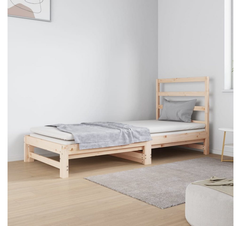 vidaXL Gästebett Gästebett Tagesbett Ausziehbar 2x90x190 cm Massivholz Kief günstig online kaufen