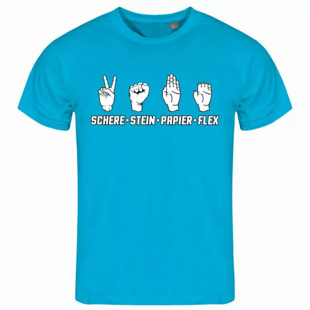 deinshirt Print-Shirt Herren T-Shirt Schere Stein Papier FLEX Funshirt mit günstig online kaufen