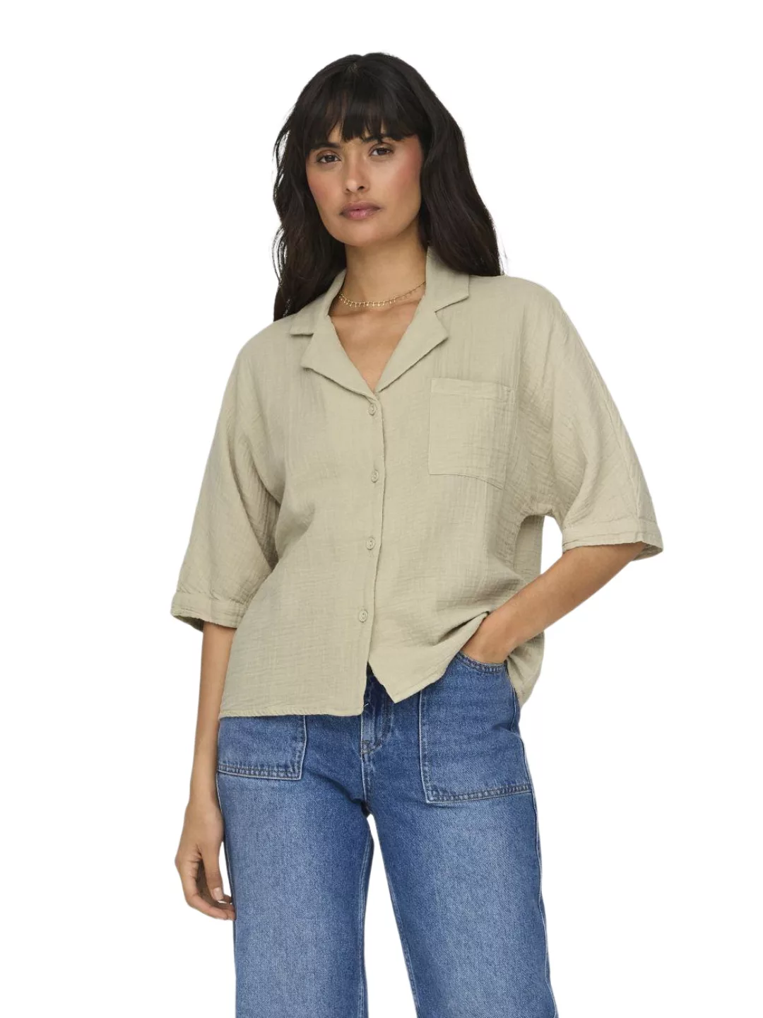 Only Damen Bluse ONLTHYRA SS SHIRT - Regular Fit günstig online kaufen