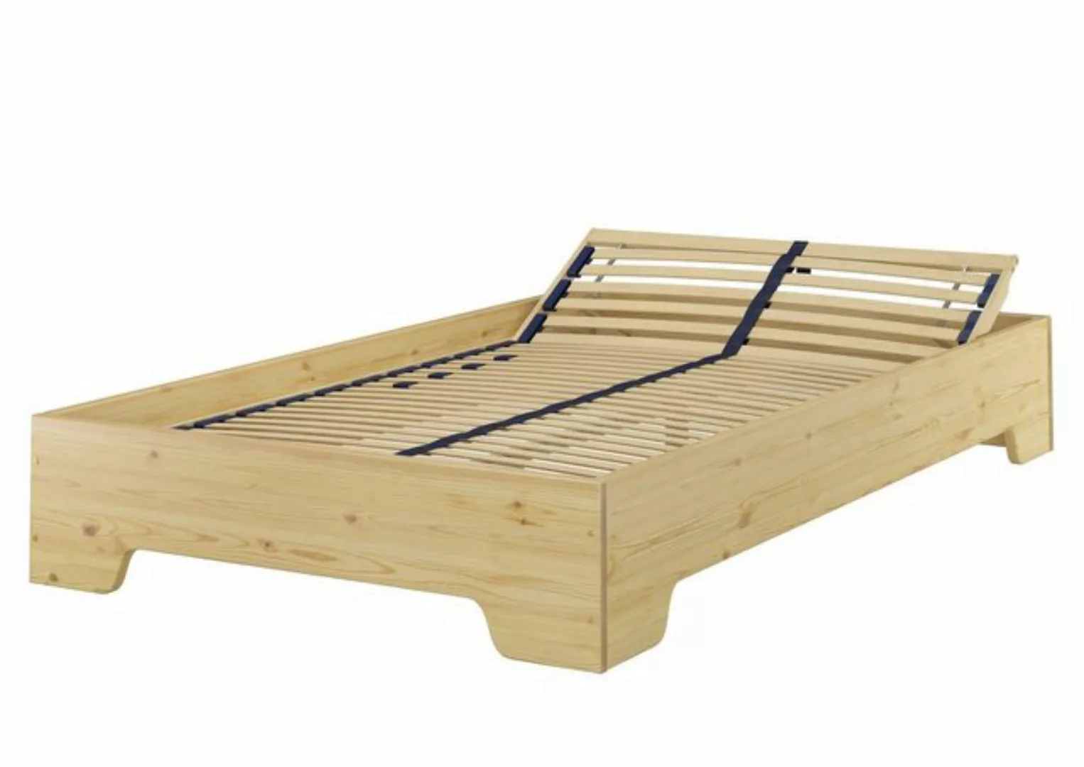 ERST-HOLZ Bett Großes Holzbett Massivholzbettrahmen Kiefer 120x220, Kieferf günstig online kaufen