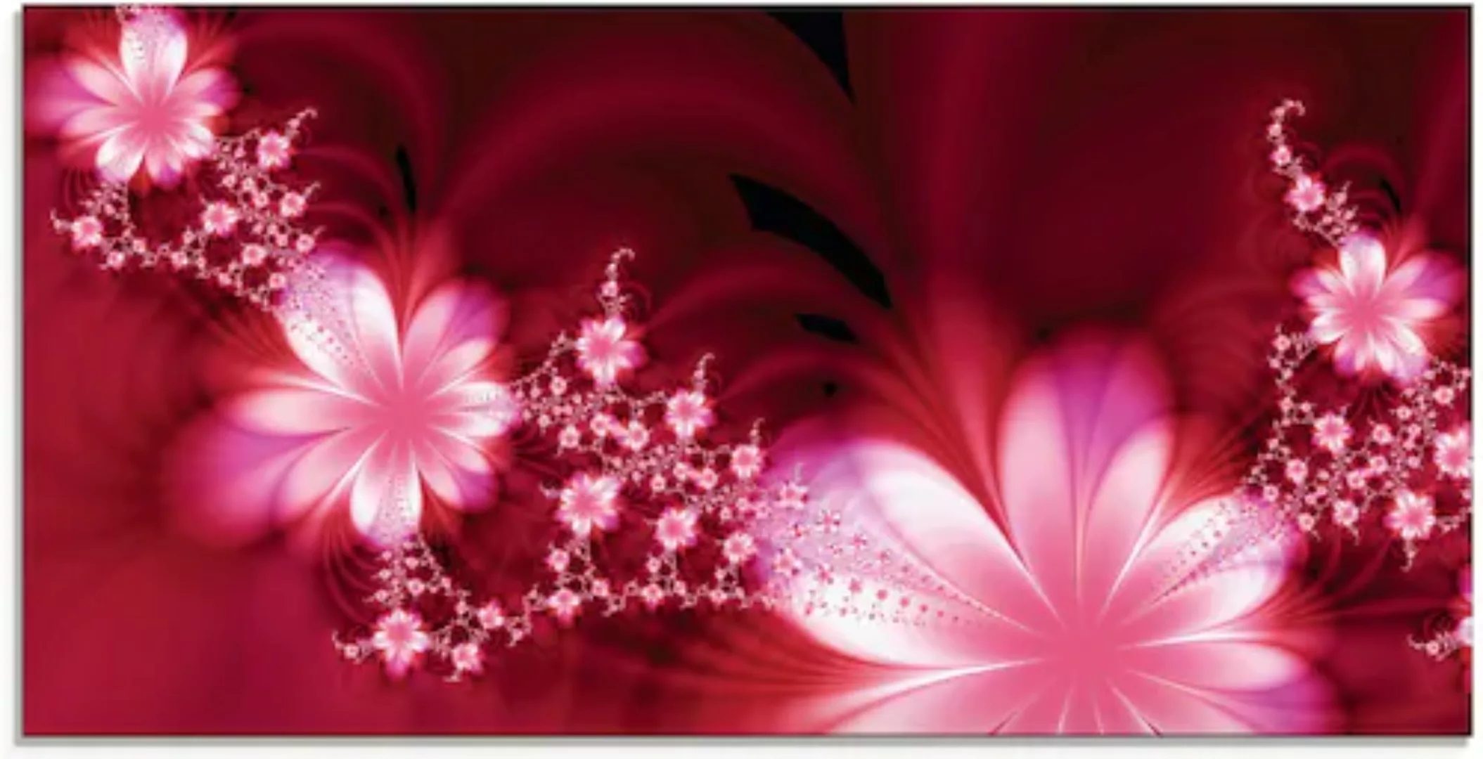Artland Glasbild "Girlande aus Blumen", Blumen, (1 St.) günstig online kaufen