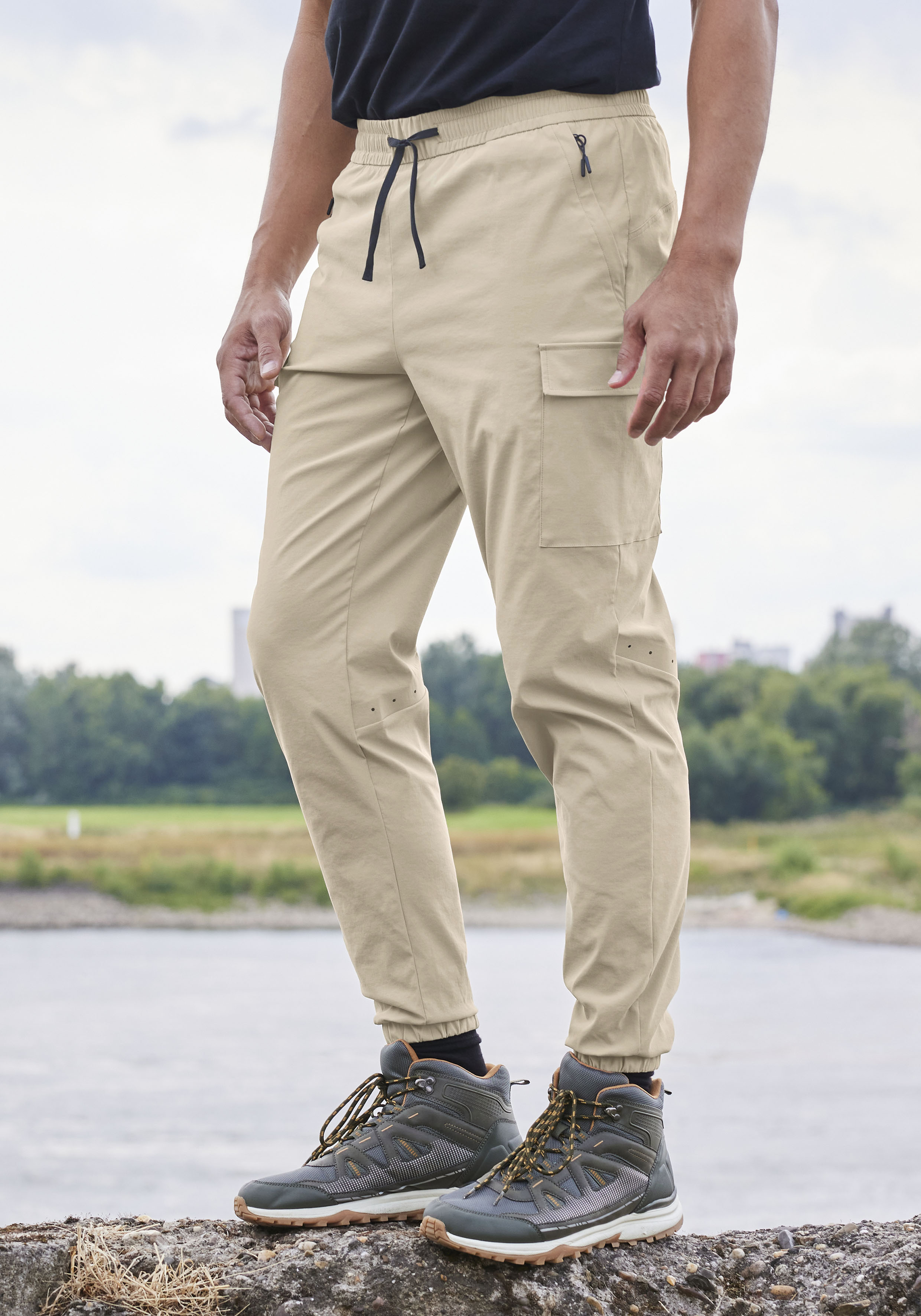 John Devin Jogger Pants, Trekking-Outdoor-Hose mit Belüftung im Kniebereich günstig online kaufen