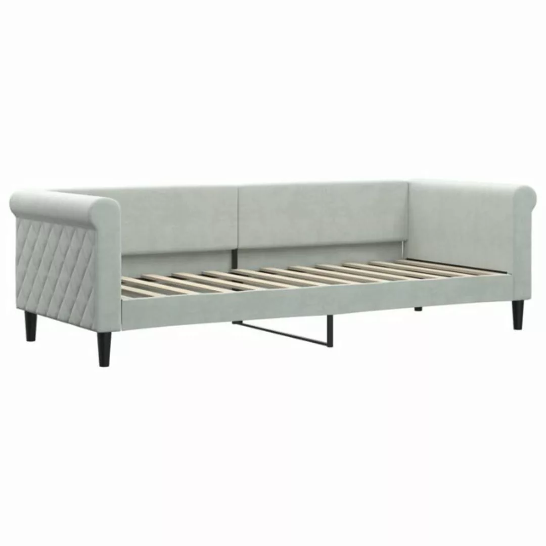 furnicato Bett Tagesbett Hellgrau 80x200 cm Samt (1-tlg) günstig online kaufen