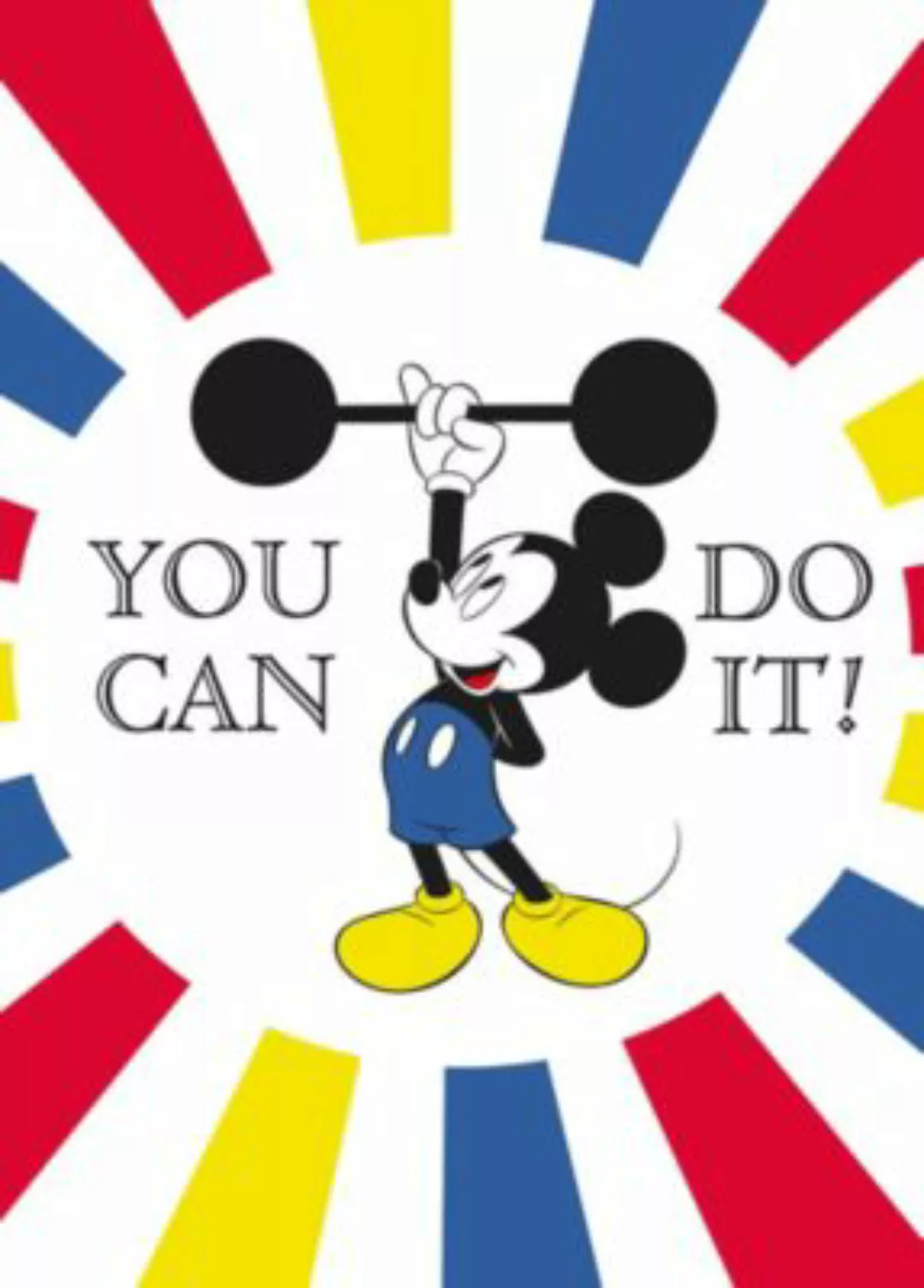 KOMAR Wandbild - Mickey Mouse Do it - Größe: 50 x 70 cm mehrfarbig Gr. one günstig online kaufen