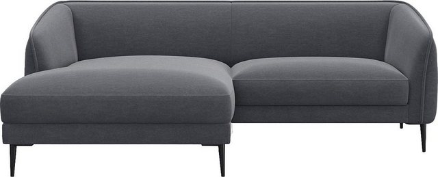 FLEXLUX Ecksofa "Belle Designsofa, bequem durch Kaltschaum im Sitz, L-Form" günstig online kaufen