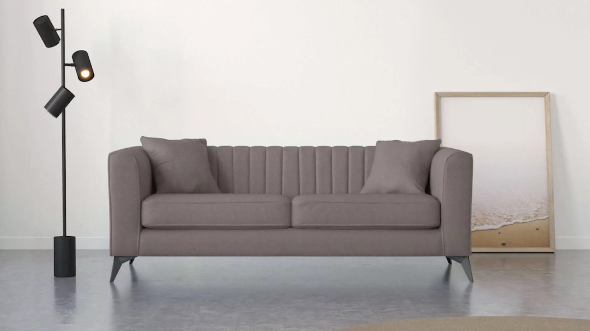 Places of Style 3-Sitzer "MATTHEW elegantes Designsofa, Maße B/T/H: 201/86/ günstig online kaufen