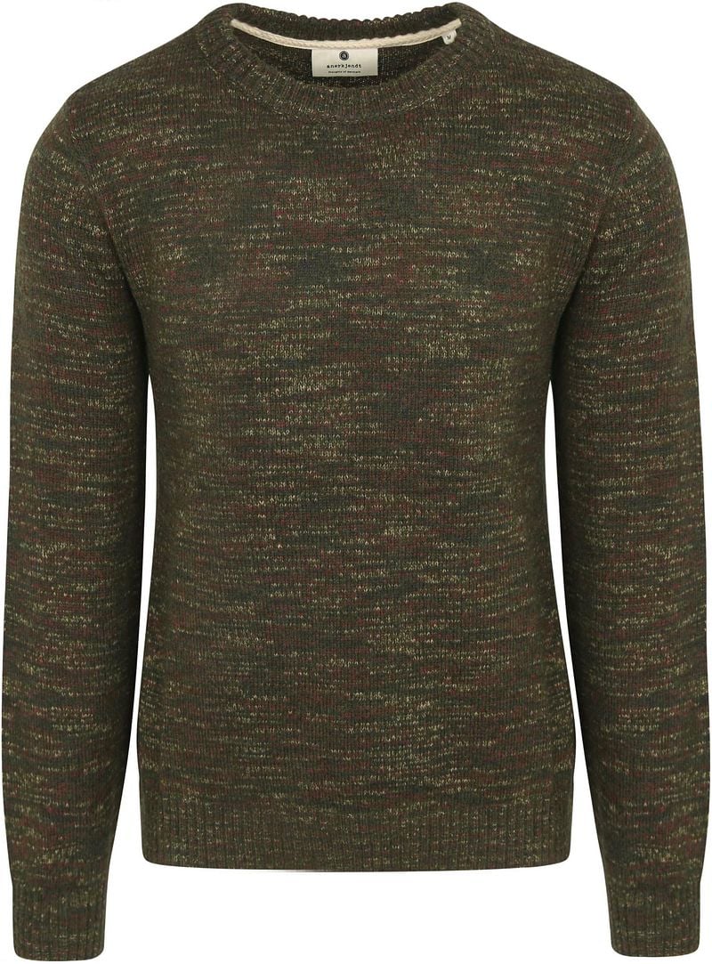 Anerkjendt Pullover Sune Wool Mix Melange Grün - Größe M günstig online kaufen