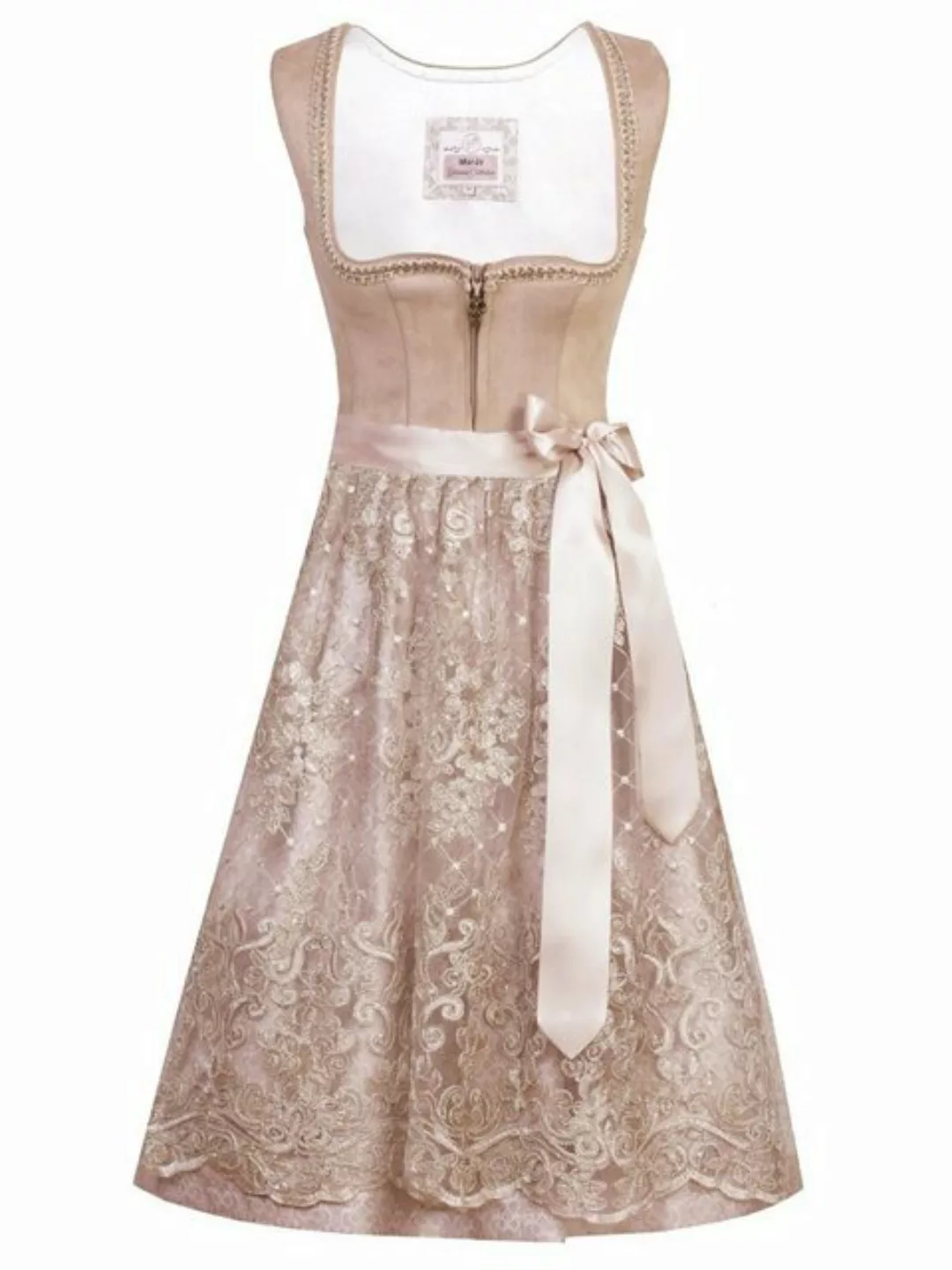 MarJo Dirndl Midi Dirndl 2tlg. - GABI - taupe light/puder günstig online kaufen