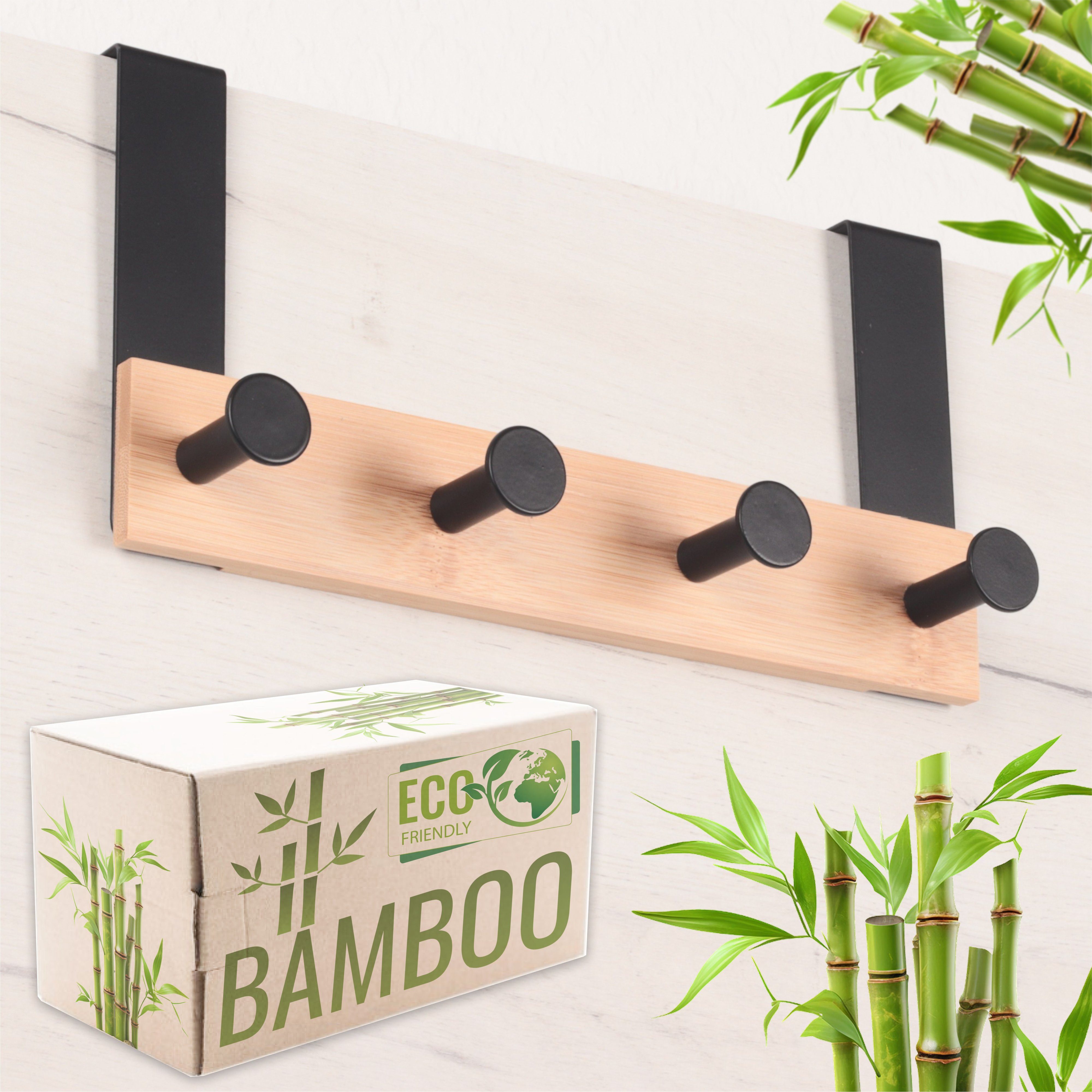 RICOO Garderobenleiste Tür Hakenleiste Hängegarderobe Türhakenleiste günstig online kaufen