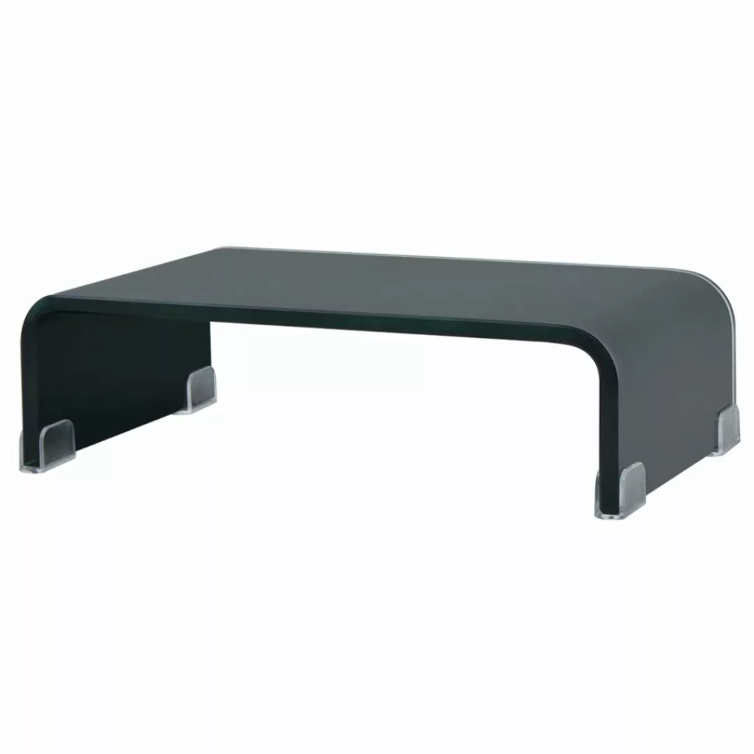 Tv-tisch/bildschirmerhöhung Glas Schwarz 40x25x11 Cm günstig online kaufen