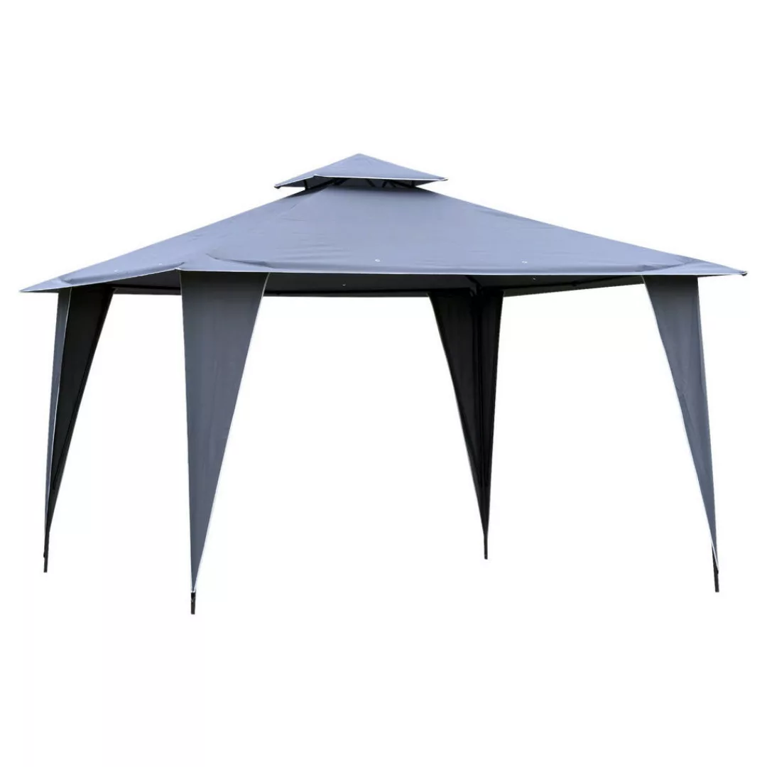 Outsunny Pavillon grau Metall B/H/L: ca. 345x268x345 cm günstig online kaufen