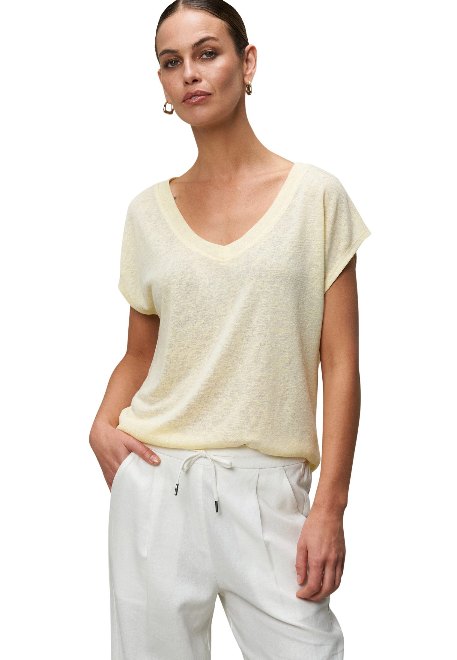 Zero T-Shirt zero Sommer-T-Shirt mit V-Ausschnitt günstig online kaufen