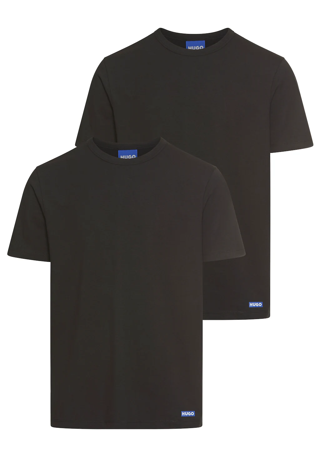 HUGO Blue T-Shirt "BLUE Naolo", (Packung, 2 tlg.), mit Markenlabel am Saum günstig online kaufen