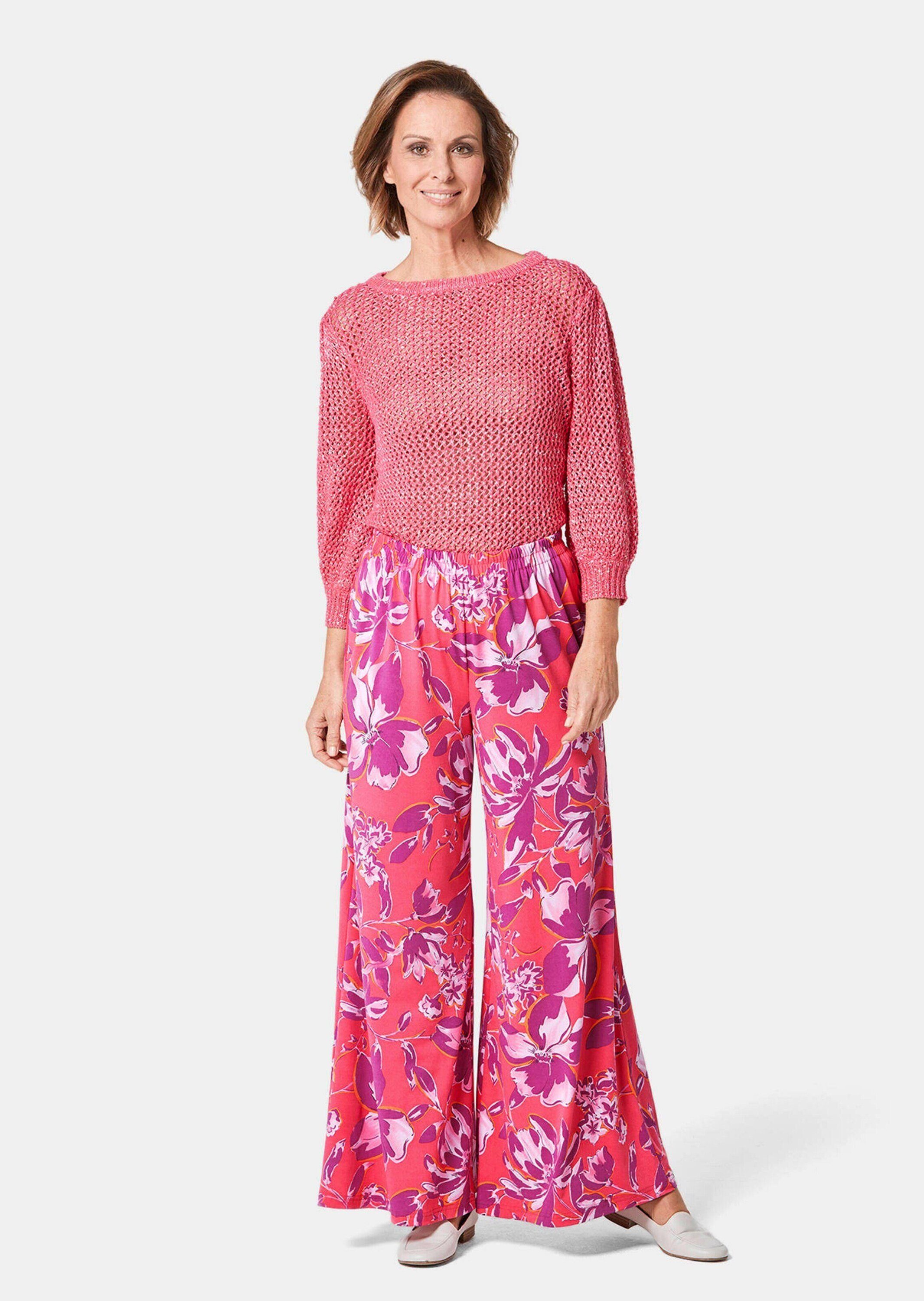 GOLDNER Stoffhose Kurzgröße: Palazzo-Hose mit sommerlichem günstig online kaufen