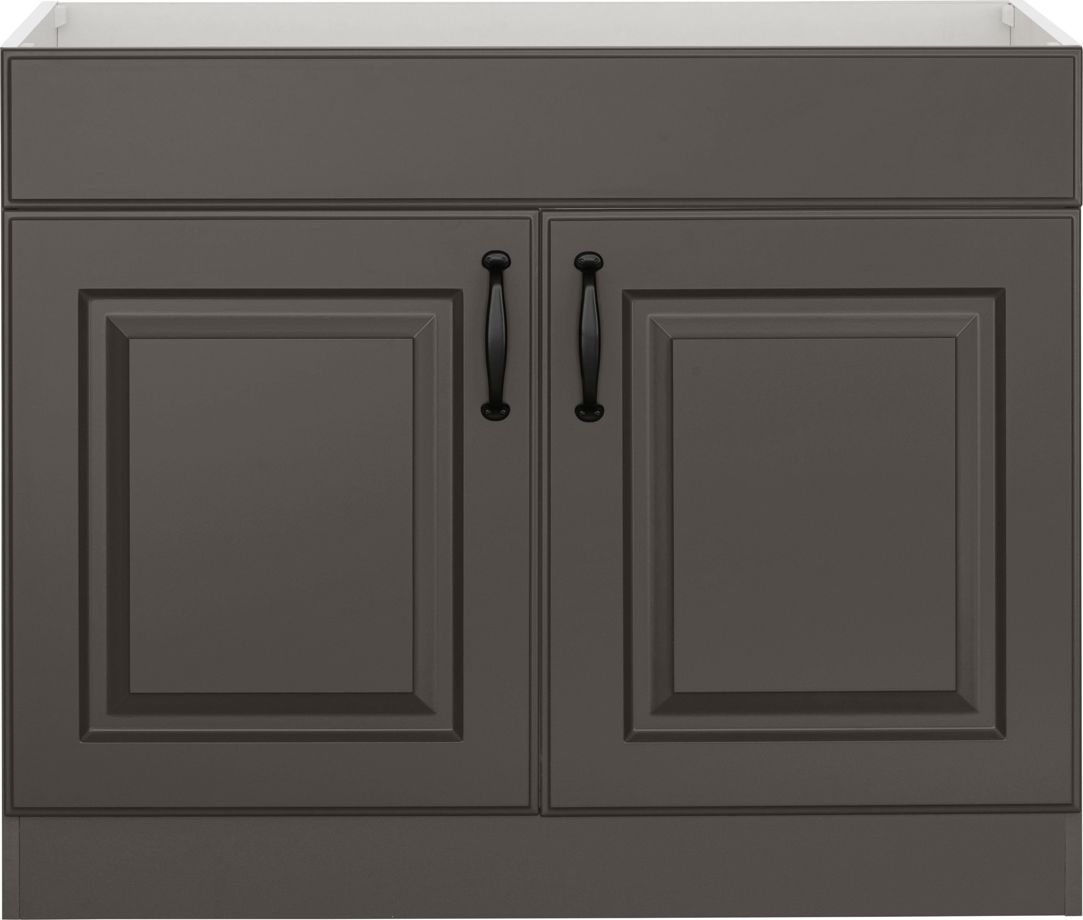 wiho Küchen Spülenschrank "Erla", 100 cm breit mit Kassettenfront, ohne Arb günstig online kaufen