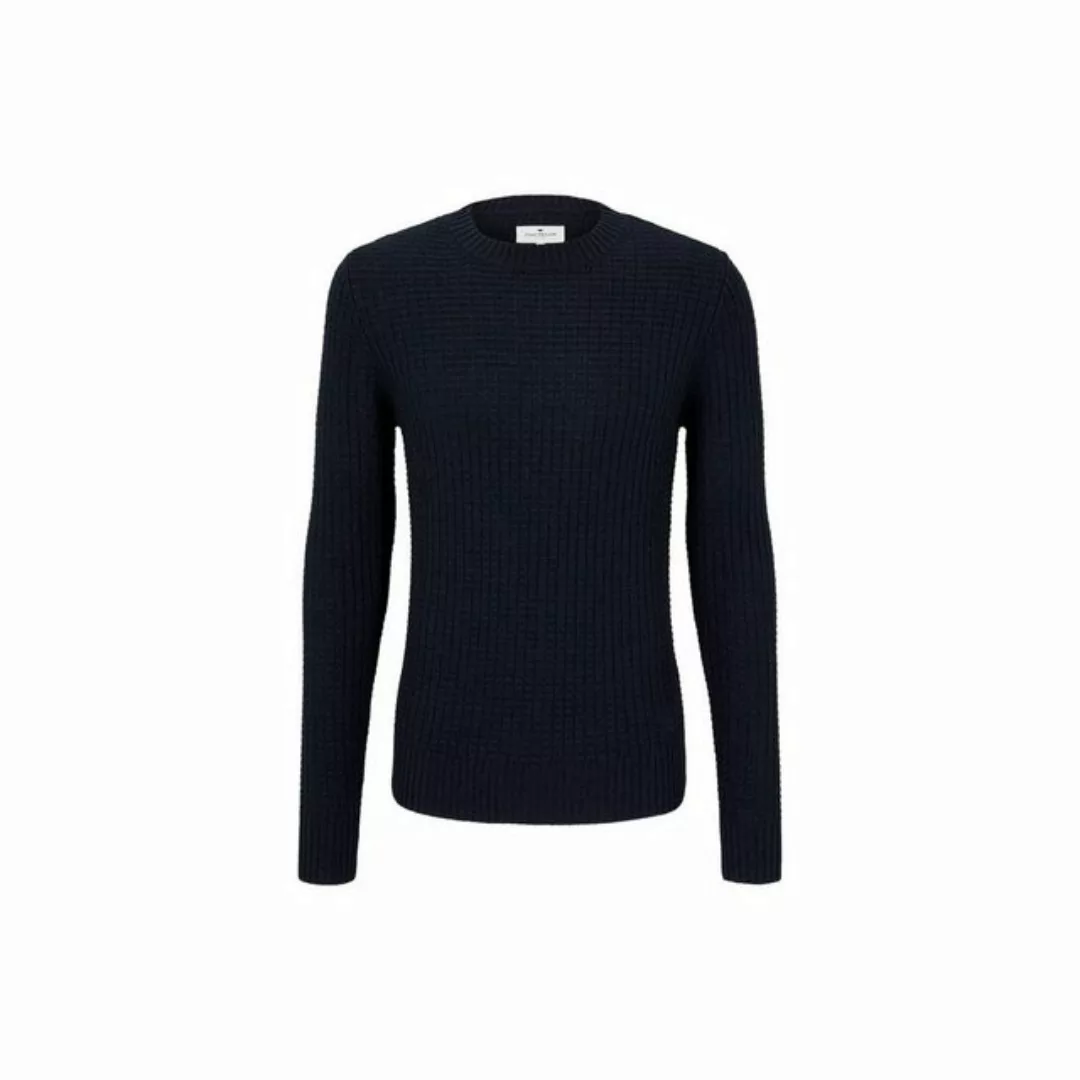 TOM TAILOR Rundhalspullover blau regular (1-tlg) günstig online kaufen