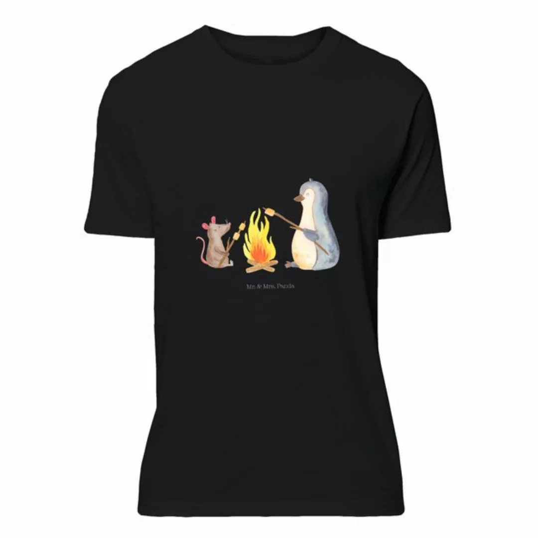 Mr. & Mrs. Panda T-Shirt Pinguin Lagerfeuer - Schwarz - Geschenk, Frauen, T günstig online kaufen