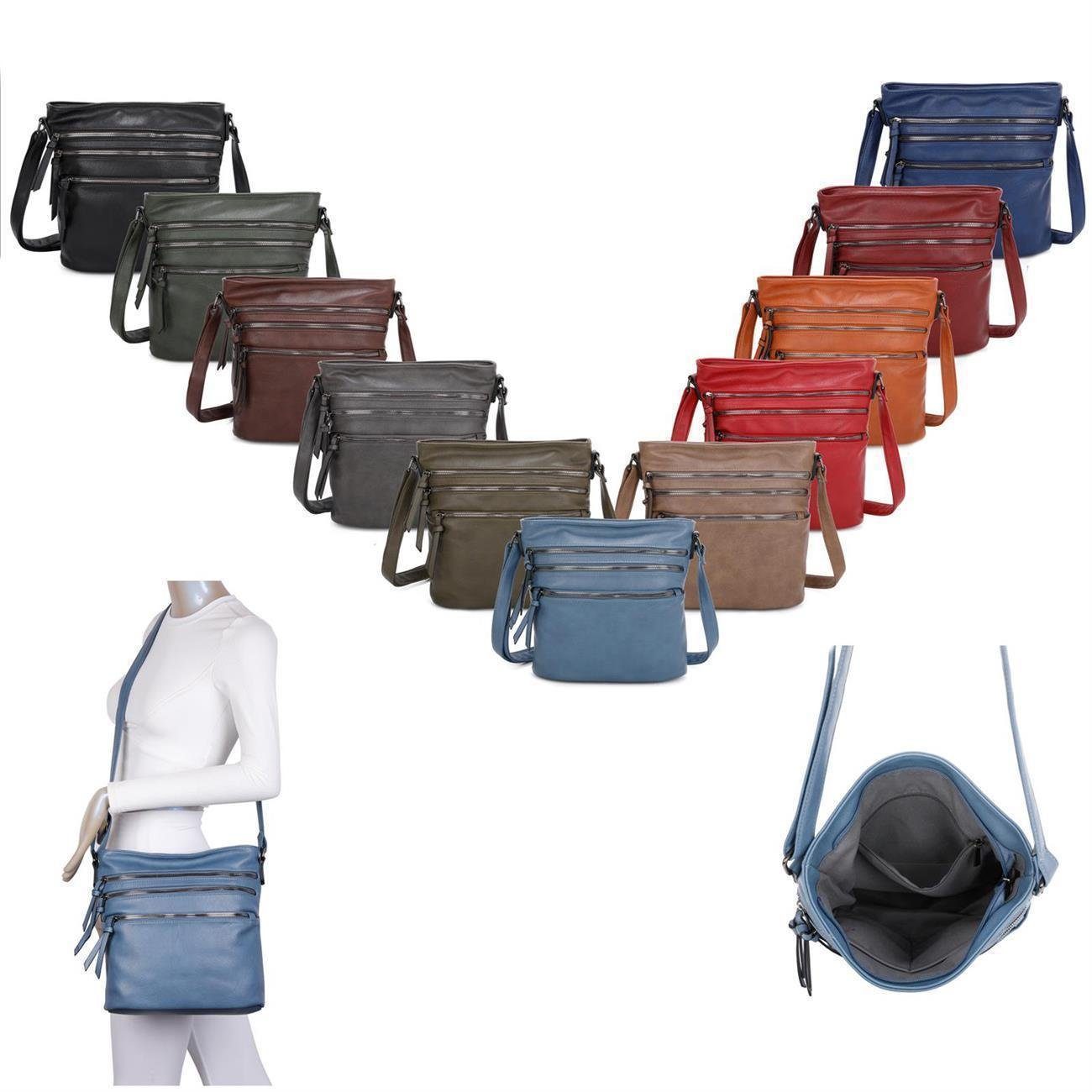 ITALYSHOP24 Schultertasche Damen Hand-Tasche XL Shopper günstig online kaufen