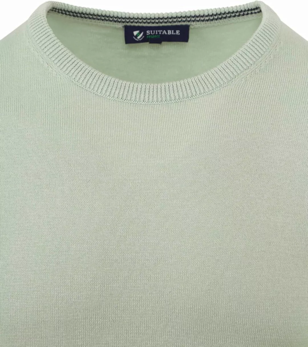 Suitable Respect Oinix Pullover O-Ausschnitt Hellgrün - Größe L günstig online kaufen