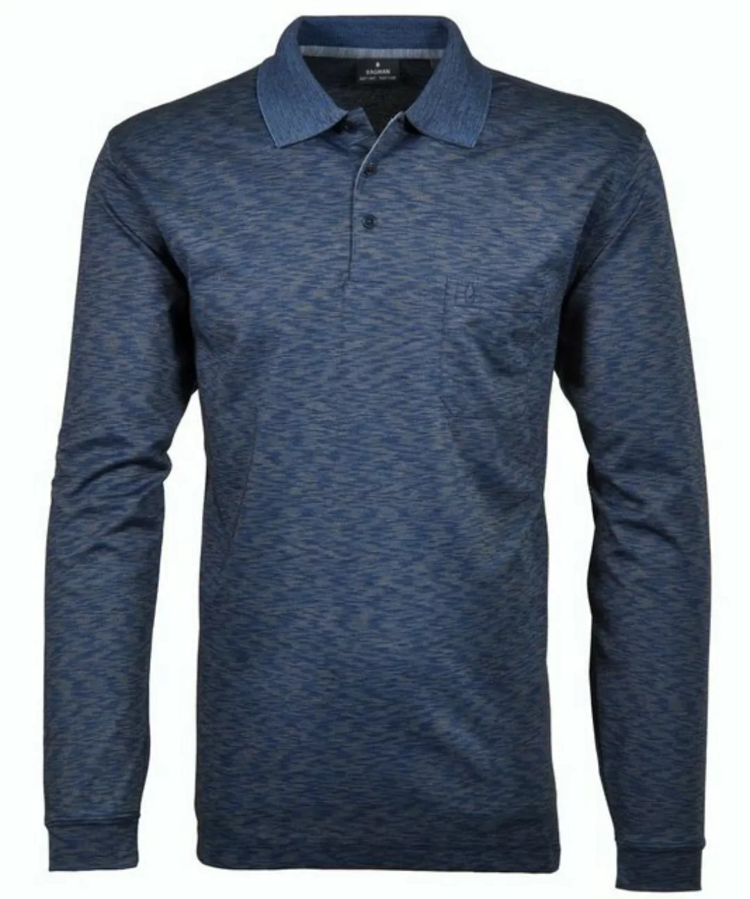 RAGMAN T-Shirt Ragman / He.Polo / Polo button LS space dye günstig online kaufen