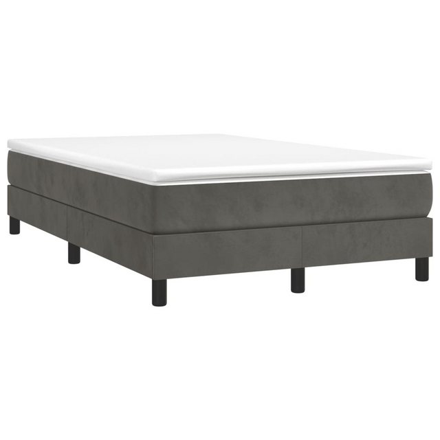 vidaXL Bett Boxspringbett mit Matratze Dunkelgrau 120x190 cm Samt günstig online kaufen