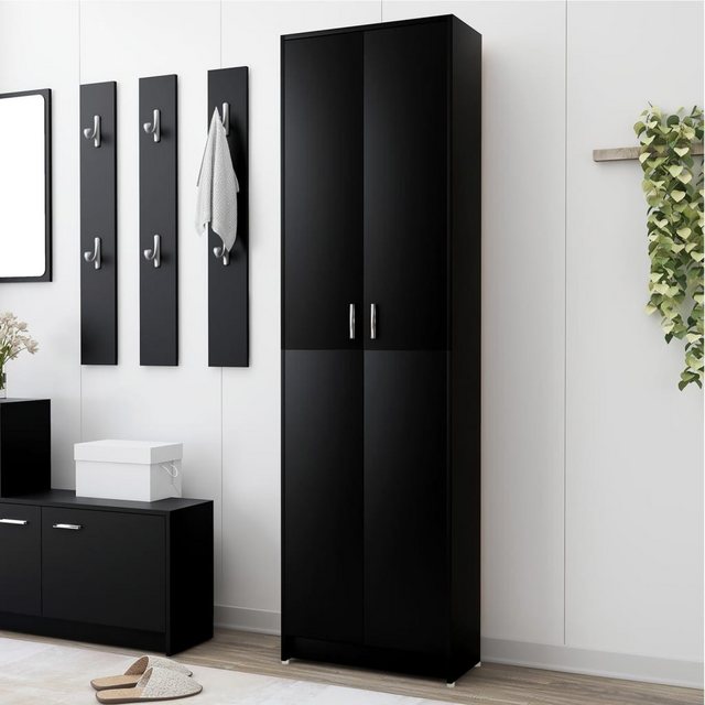 Garderobenschrank Schwarz 55x25x189 Cm Spanplatte günstig online kaufen