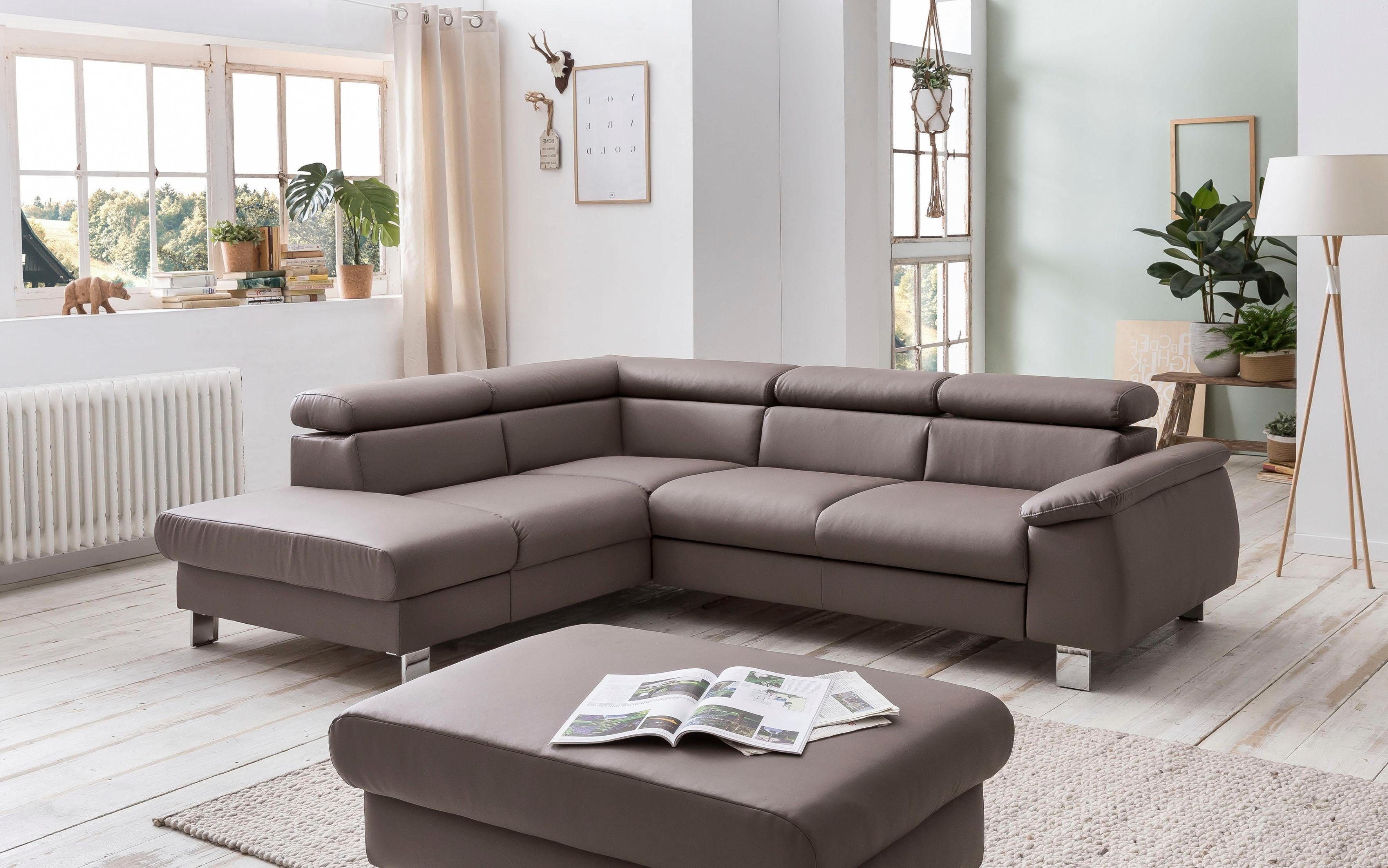 COTTA Ecksofa "Komaris L-Form mit Kopfteilverstellung", wahlweise mit Bettf günstig online kaufen