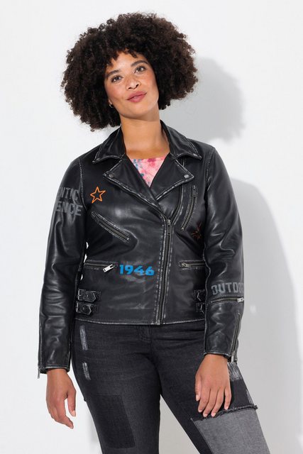 Angel of Style Lederjacke Lederjacke Bikerjacke moderne Print günstig online kaufen