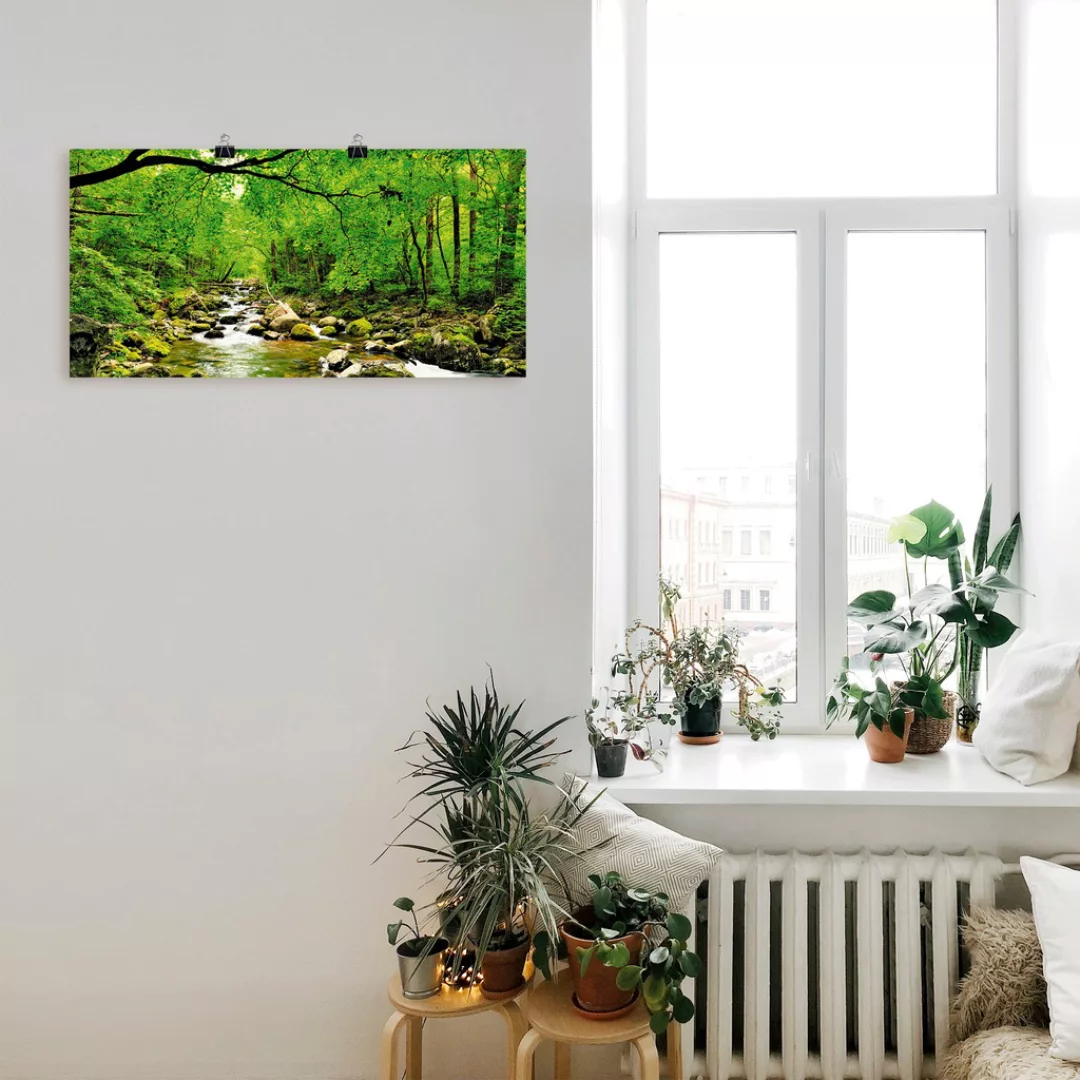 Artland Wandbild "Herbstwald Fluss Smolny", Wald, (1 St.) günstig online kaufen