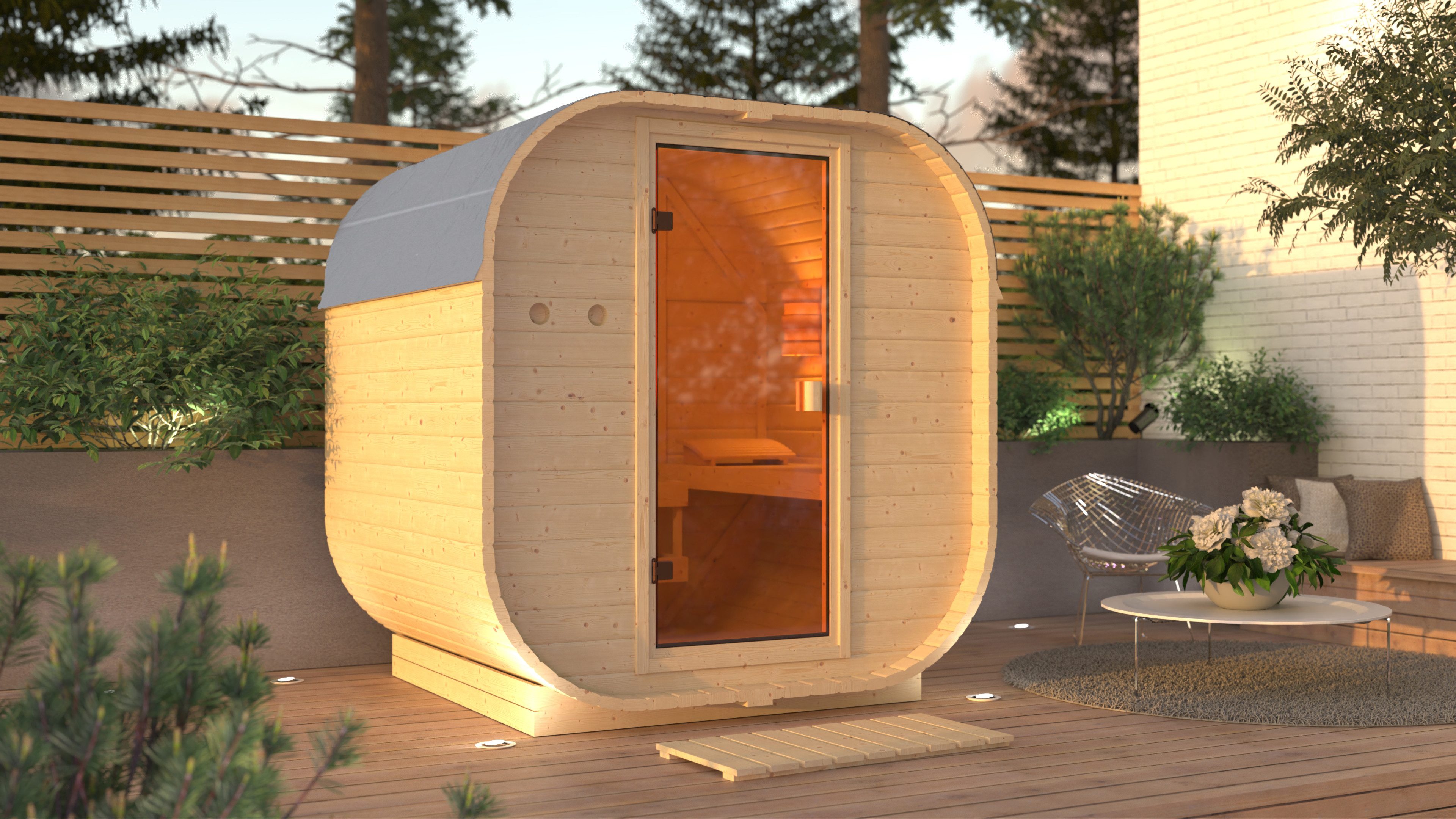 KONIFERA Fasssauna Cube, BxTxH: 199 x günstig online kaufen