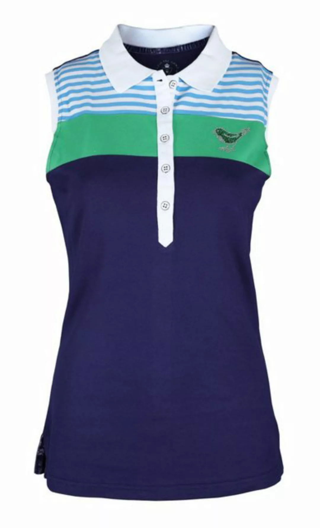 girls golf Poloshirt Girls Golf Polo Stripes Up Sleeveless Blau/Grün Damen günstig online kaufen