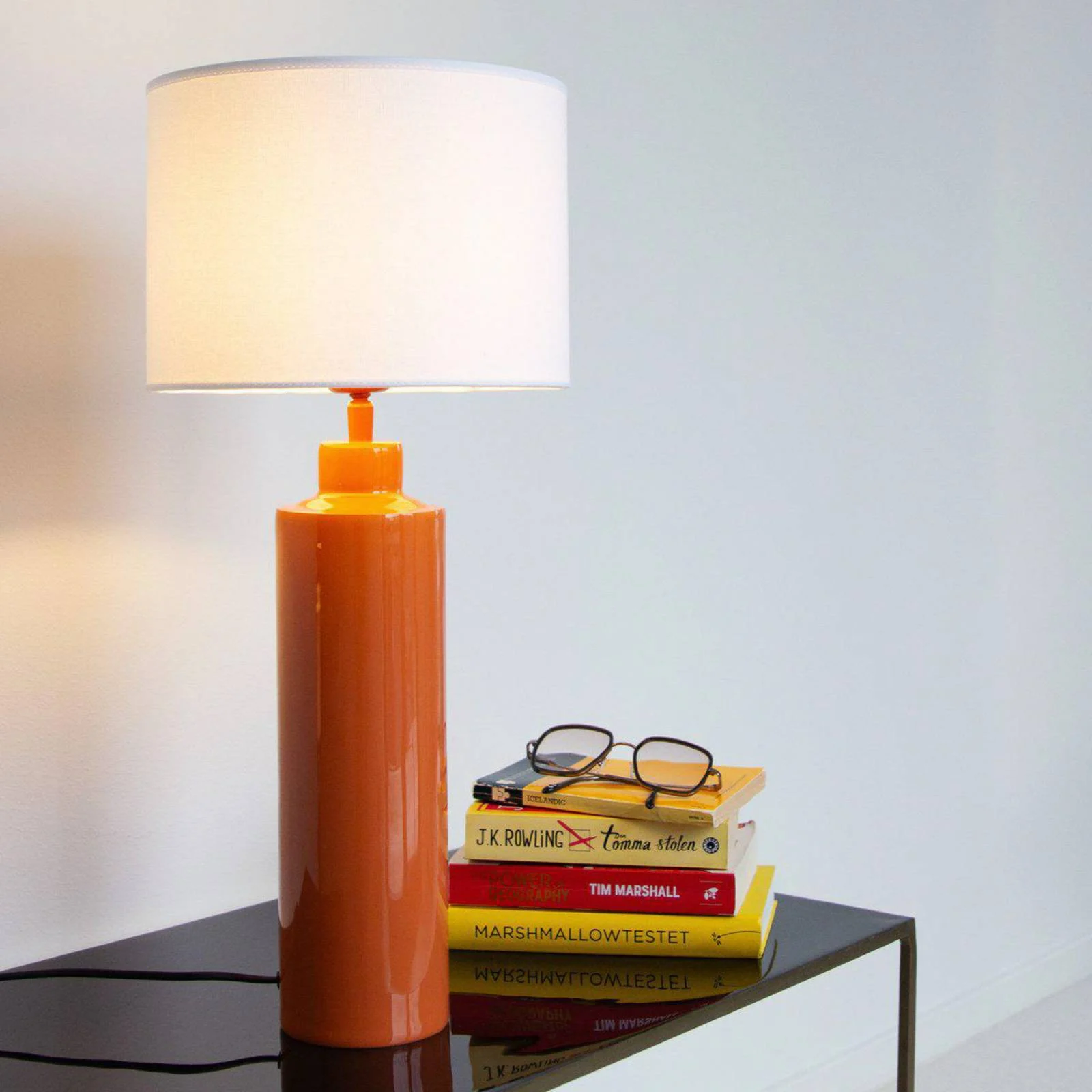 PR Home Tischlampe Solo, orangefarben/weiß, Höhe 65 cm günstig online kaufen