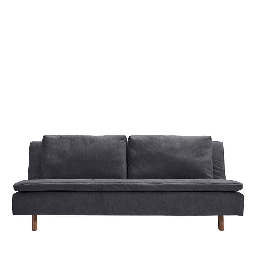 Sofa Bett Graublau in modernem Design Rücken Klappmechanik günstig online kaufen