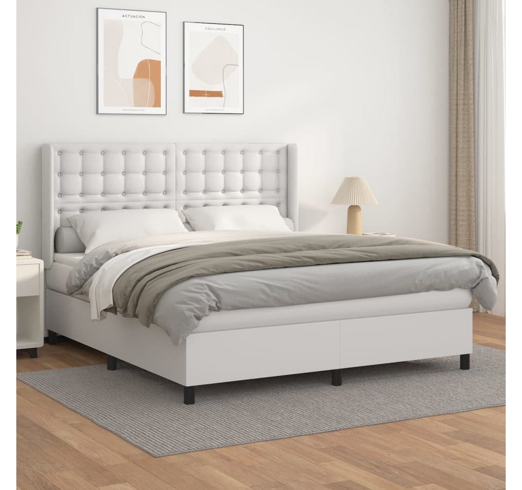 vidaXL Boxspringbett Bett Boxspringbett Kunstleder komplett mit Matratze & günstig online kaufen