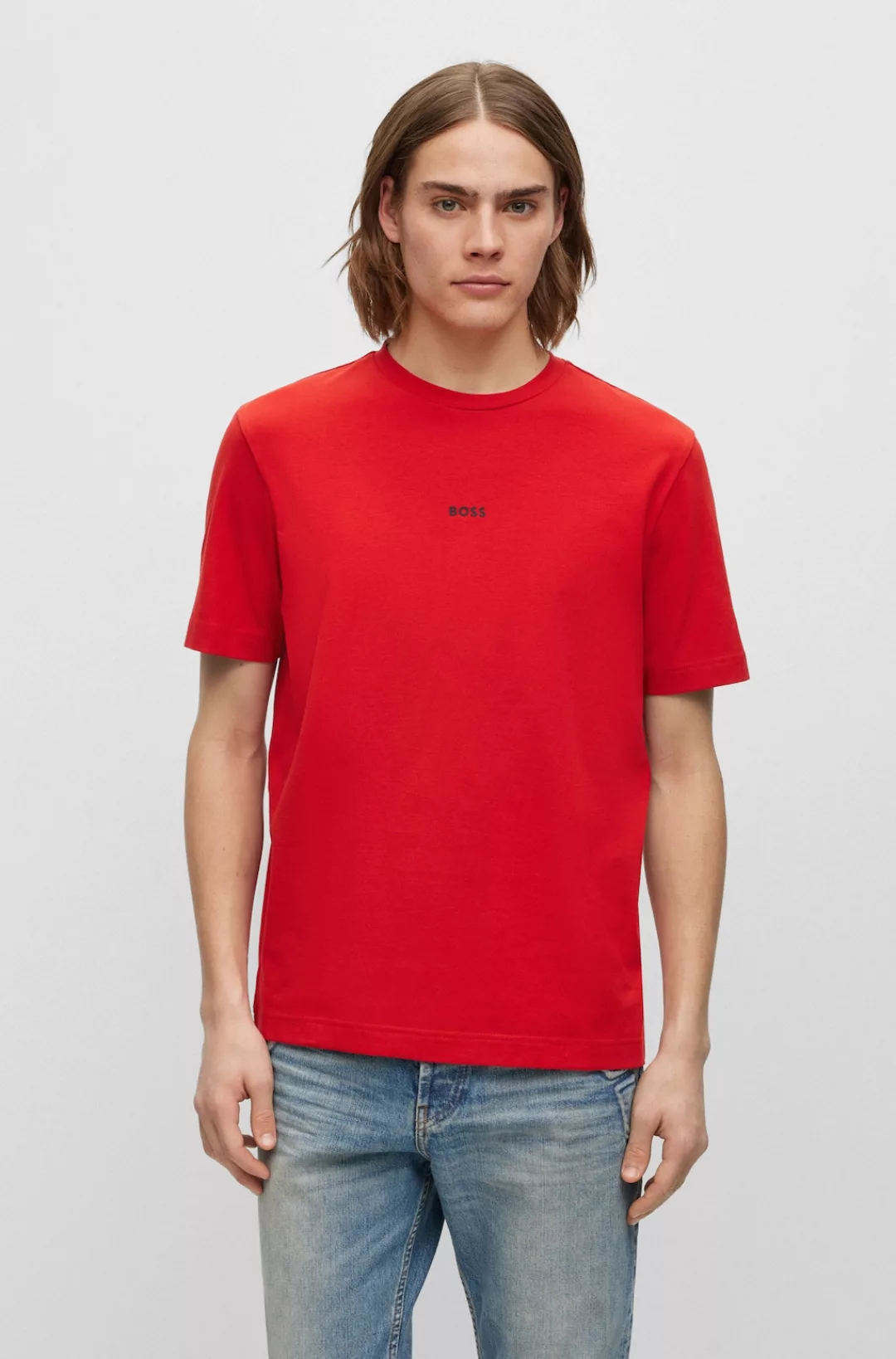 BOSS ORANGE Kurzarmshirt "TChup", mit BOSS-Logodruck auf der Brust günstig online kaufen