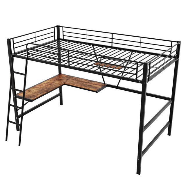 Gotagee Metallbett Gästebett Hochbett Bettgestell 90x200cm Eisenbett mit Sc günstig online kaufen