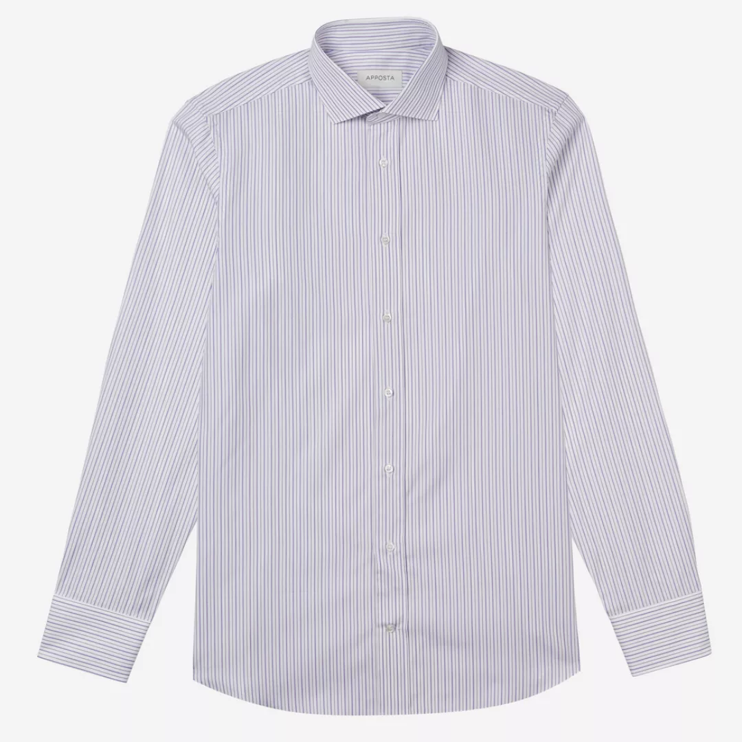Hemd  streifen  violett 100% reine baumwolle popeline, kragenform  modernis günstig online kaufen