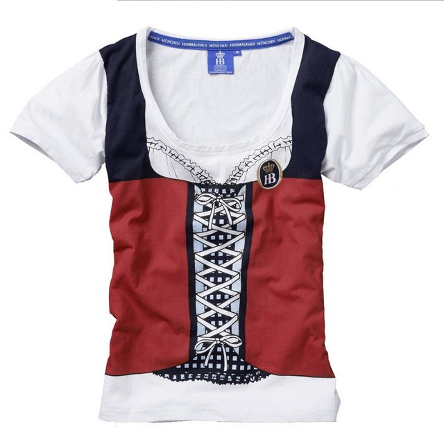Hofbräuhaus München T-Shirt Damen "Dirndl" 100 % Baumwolle günstig online kaufen