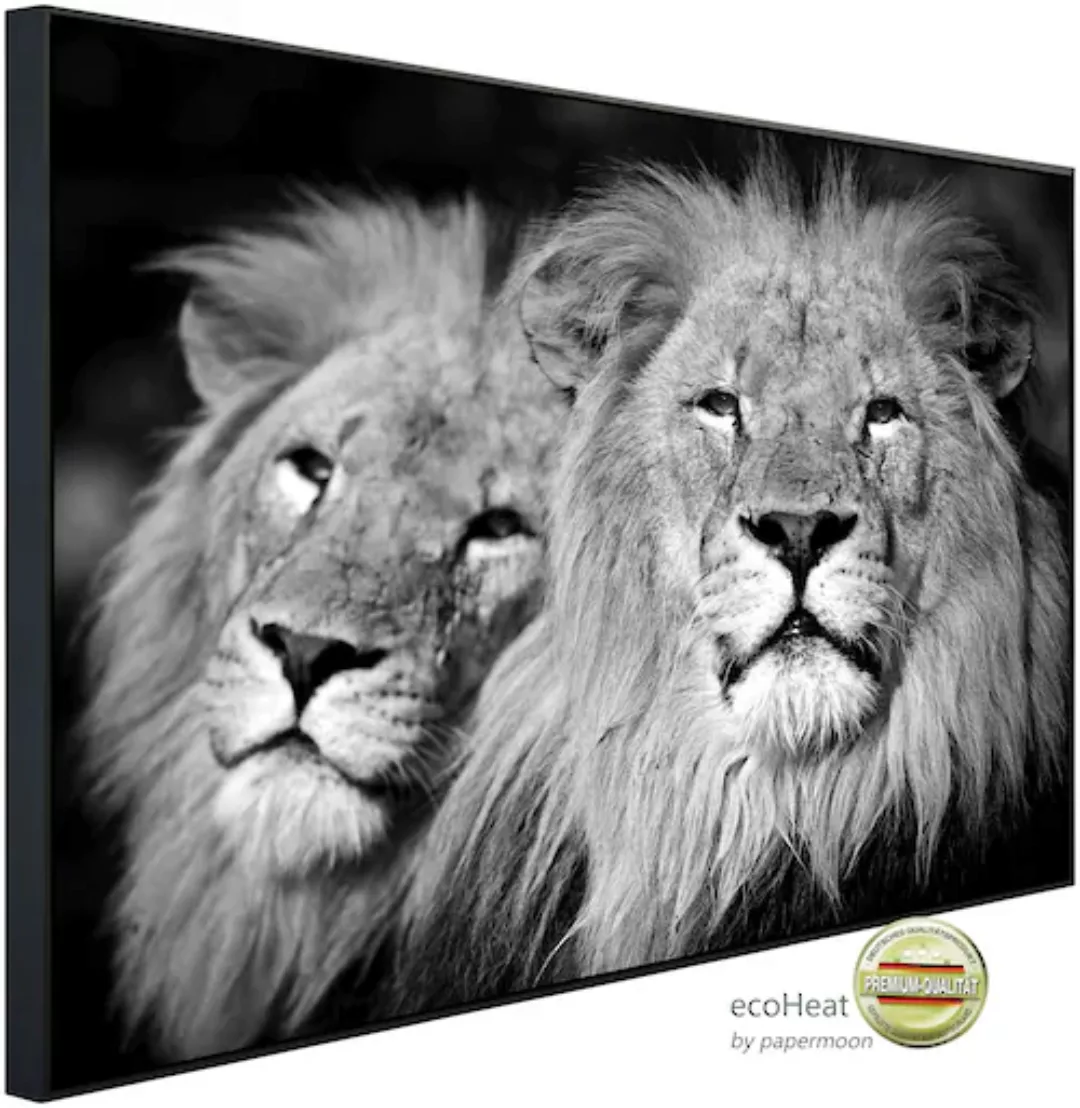 Papermoon Infrarotheizung »Löwen Schwarz & Weiß«, sehr angenehme Strahlungs günstig online kaufen