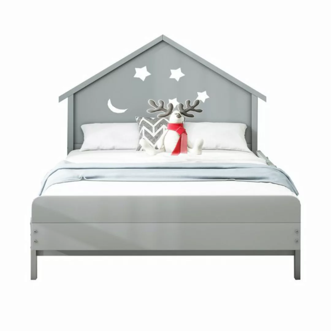 REDOM Kinderbett Einzelbett Kinderbett, Stern-Mond-Muster, Hochbettdesign ( günstig online kaufen