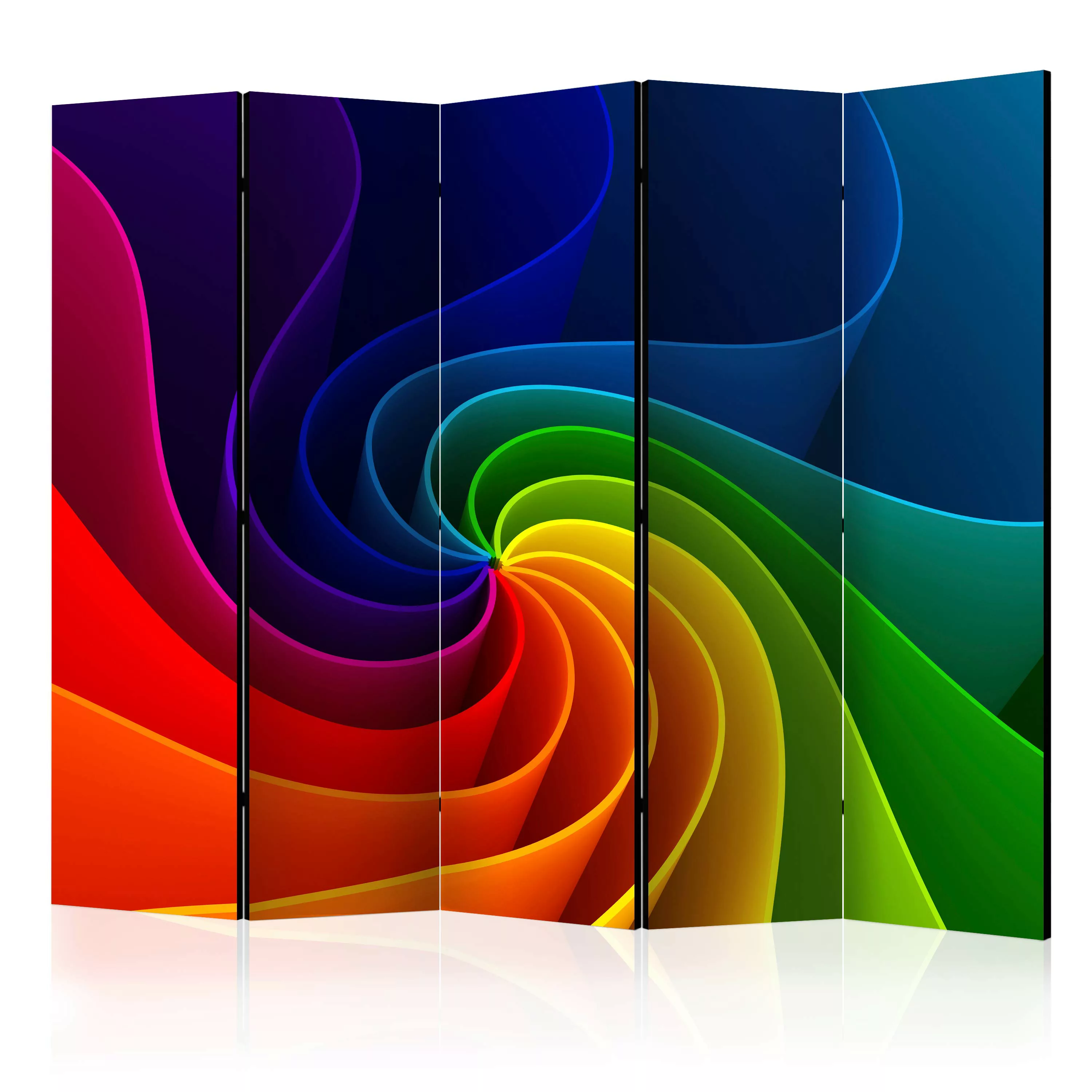 5-teiliges Paravent - Colorful Pinwheel Ii [room Dividers] günstig online kaufen